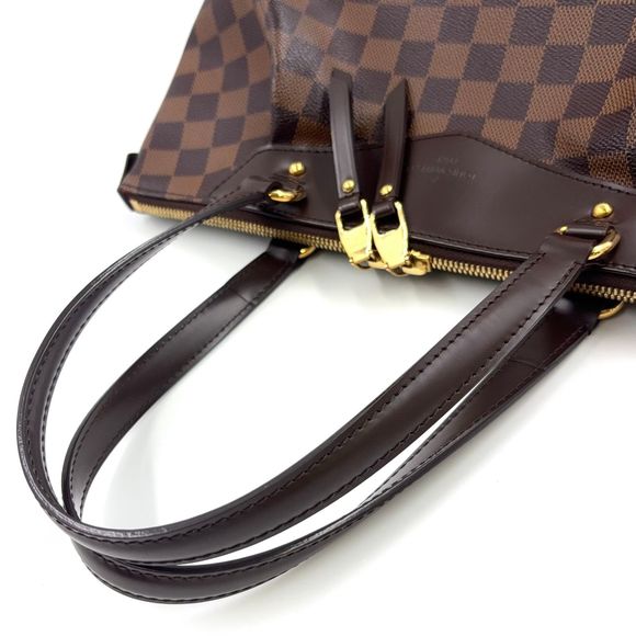 Louis Vuitton Westminster PM Damier Ebène Damier Ebène Leather X PVC Brown Tote - Picture 9 of 14